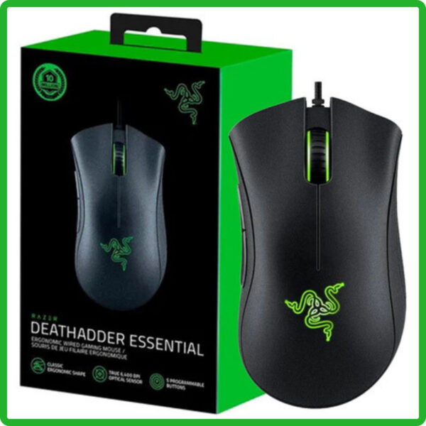 Mouse Deathadder Razer Essential Gamer 6400 Dpi 5 Botões